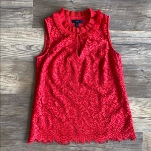 J-Crew lace sleeveless blouse